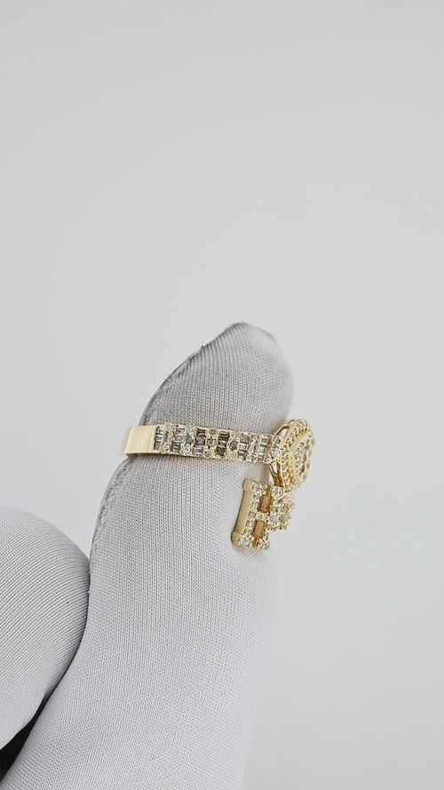 Heart of Gold: 14K Gold H Initial Ring