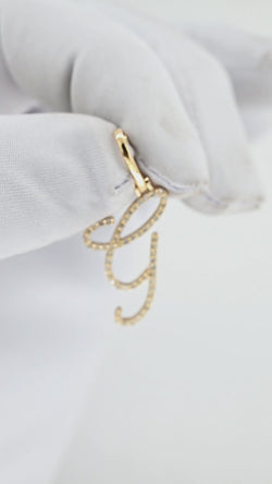 Golden Gem: A 14k Gold G Initial Pendant