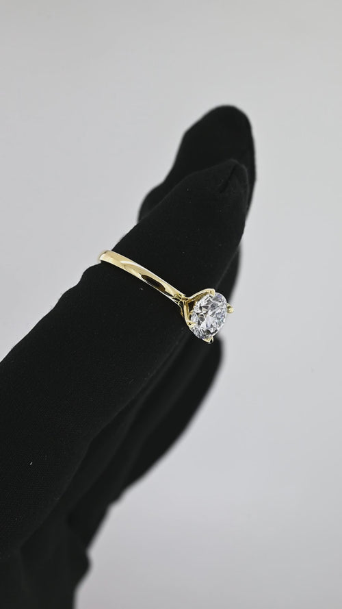 14K GOLD ROUND LAB-GROWN DIAMOND SOLITAIRE RING - 1.56 CT TIMELESS CLASSIC