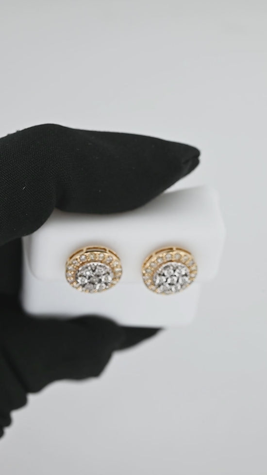 Classic 14K Solid Gold Round Earrings