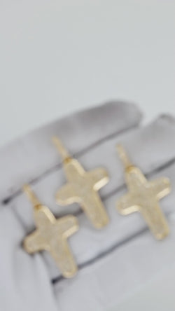 Divine Reflections: 14K Gold Cross Pendant