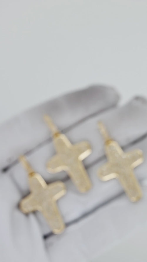 Divine Reflections: 14K Gold Cross Pendant