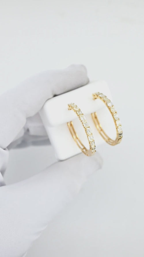 Radiant Rings 14K Gold Hoop Earrings