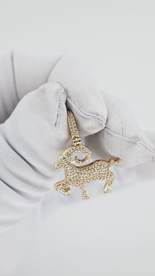 Radiant Warrior: Unveiling the Allure of our 14K Aries Zodiac Pendant