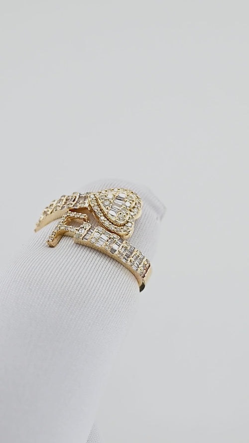 Fusion of Beauty: 14K Gold Initial F Ring