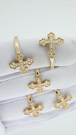 Divine Connections: 14K Gold Cross Ring