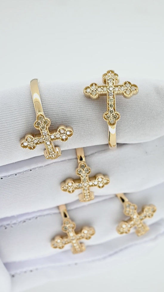 Divine Connections: 14K Gold Cross Ring