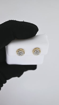 Dazzle in Style with 14K Gold Round Earrings